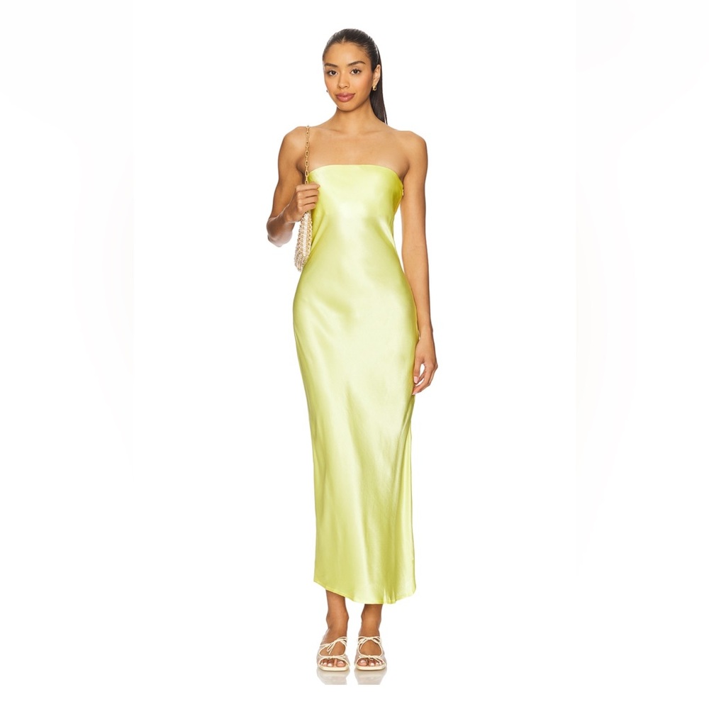 NWT Angel Strapless Midi Dress in Yellow SNDYS x Revolve